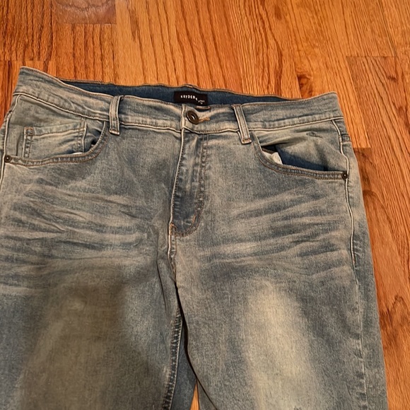 34x34 Skinny Light Wash Zip Jeans - Picture 3 of 4